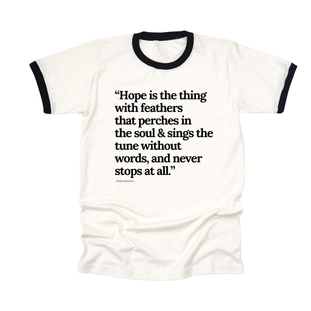 Emily Dickinson Hope Ringer Tee